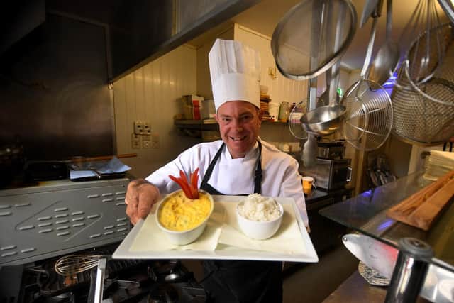Garth with his bobotie special - the South African national dish (Photo: Simon Hulme)