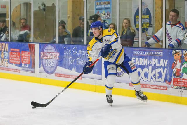 Leeds Knights defenceman 

Jordan Griffin returns for the 2022-23 season aged 20. Picture: 

Andy Bourke/Podium Prints