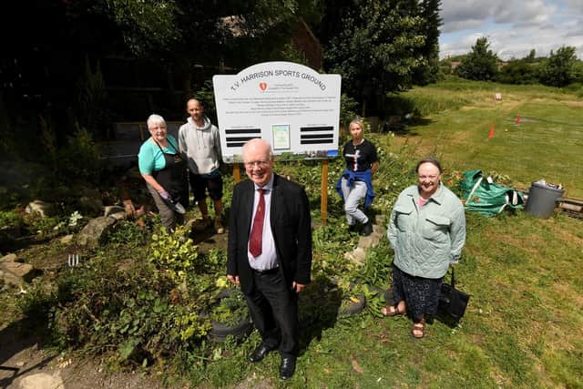 Michael Meadowcroft, along with campaigners at the site.
