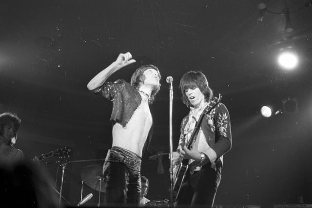 The Rolling Stones rocked Leeds University in 1971. Pictured on stage are Mick Jagger and Keith Richards.