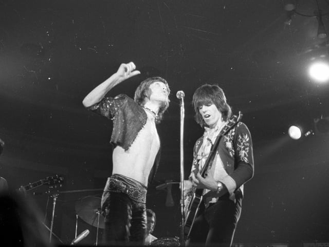 The Rolling Stones rocked Leeds University in 1971. Pictured on stage are Mick Jagger and Keith Richards.