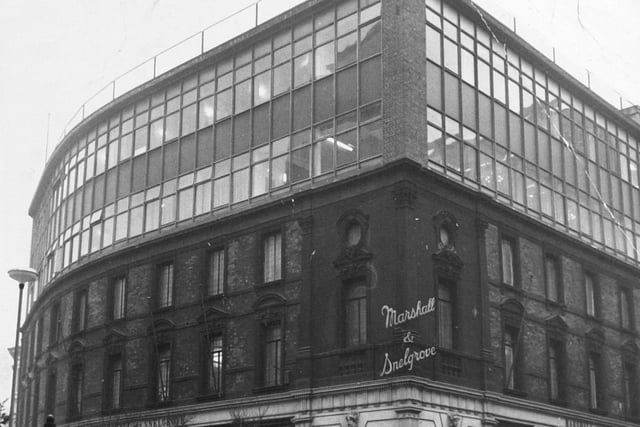 The Marshall and Snelgrove store at the junction of Bond Street and Park Row pictured in January 1971.
