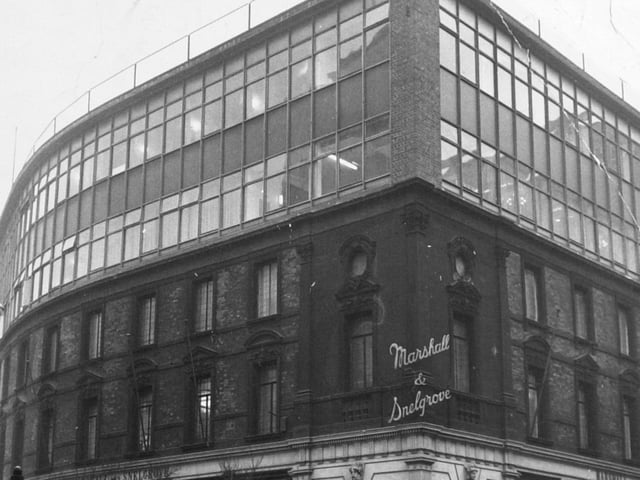 The Marshall and Snelgrove store at the junction of Bond Street and Park Row pictured in January 1971.