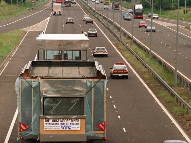 The Moose Loose diner was on the move from Wakefield to a new home in Leeds.