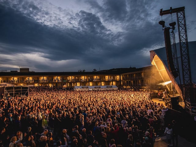 The huge crowd enjoying the gig. Photos by Cuffe and Taylor/The Piece Hall Trust