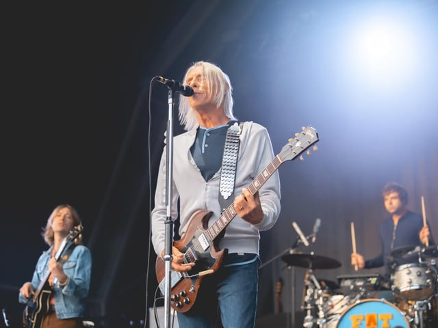 The music legend on stage. Photos by Cuffe and Taylor/The Piece Hall Trust