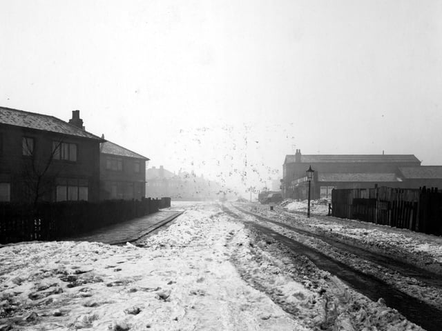 A snow covered Barkly Road in February 1940.