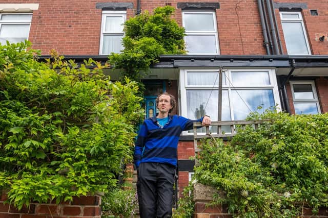 Ewan Jones, of Burley, Leeds, has fitted an air source heat pump, solar panels, and more internal insulation to his home to make it more energy efficient.