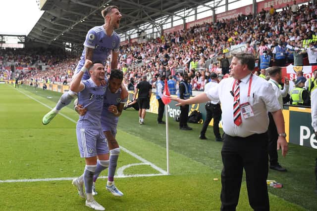STRESSFUL EPISODE - Leeds United stayed up with a win at Brentford on the final day of the Premier League season. Pic: Getty