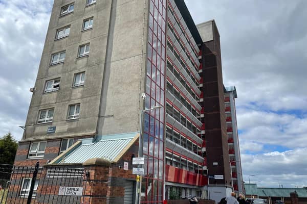 The baby fell from the window of a flat in Saville Green, Burmantofts, at around 1pm on Saturday - and later died in hospital.