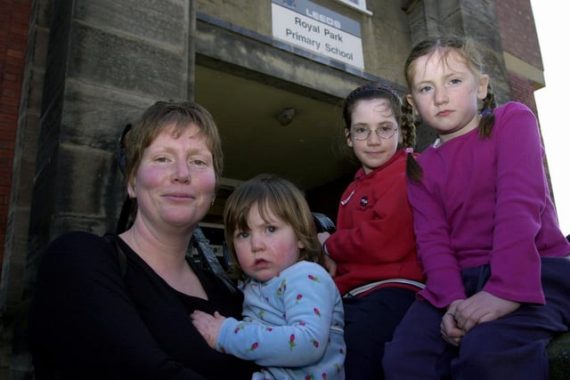 Chair of governors Jude Acton with her children, from left, Jo, Megan and Kate pictured in March 2003.
