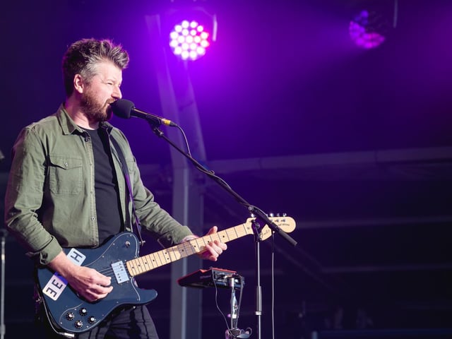 Richard McNamara, of EEVAH who supported Duran Duran. Photos by Cuffe and Taylor/The Piece Hall Trust