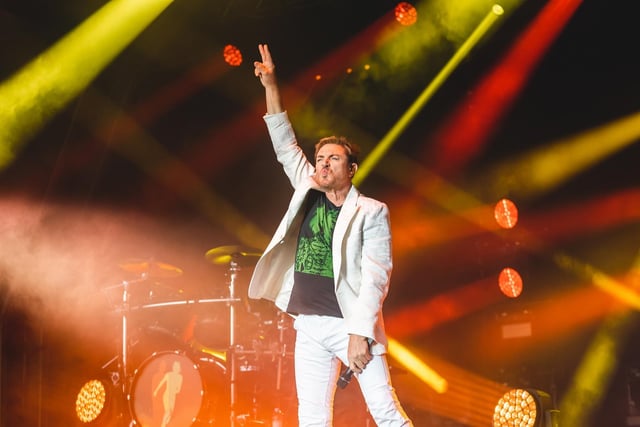 Singer Simon Le Bon wows the crowd. Photos by Cuffe and Taylor/The Piece Hall Trust