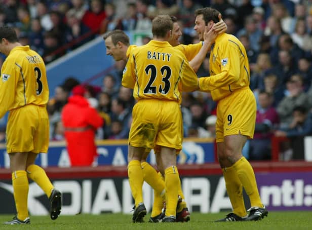 Brilliance from Mark Viduka, right, sealed a 1-0 win against Aston Villa back in April 2002. Picture by Varleys.