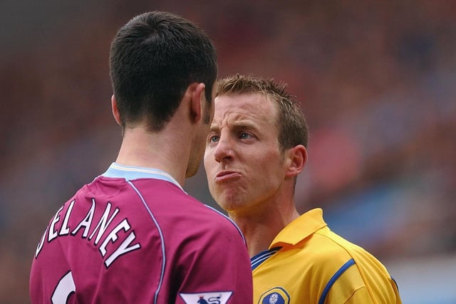 Lee Bowyer confronts Villa's Mark Delaney.
Picture by Shaun Botterill/Getty Images.