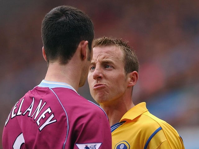 Lee Bowyer confronts Villa's Mark Delaney.
Picture by Shaun Botterill/Getty Images.