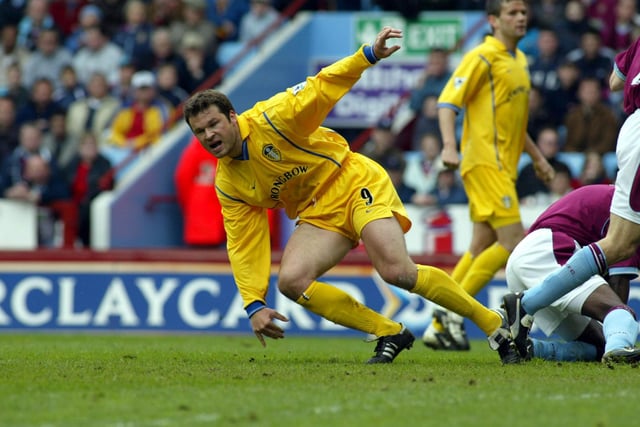 Mark Viduka turns away to celebrate netting the only goal of the game. 
Picture by Varleys