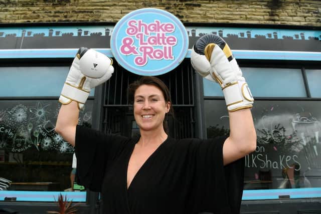 Jessica Stott, 38, owner of Morley's Shake Latte & Roll will be seeking to raise funds for children's charity Zarach. Picture: Jonathan Gawthorpe.
