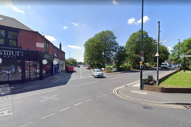 A 42-year-old man was crossing the road at the junction of Town Street and Wortley Road in Armley. Picture: Google.