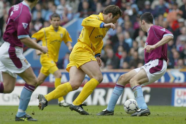 MESMERIC: A beautiful turn and finish from Leeds United's Australian ace striker Mark Viduka, above, downed Aston Villa at Villa Park back in April 2002. 
Picture by Varleys.