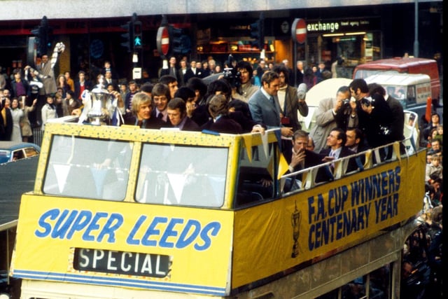 A city came out to celebrate in May 1972 as Leeds United paraded winning the FA Cup.