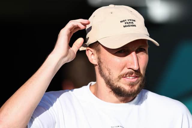 ON THE MEND: Leeds United defender Luke Ayling in the sunshine at Thursday evening's pre-season friendly against Blackpool at York City. 
Photo by Robbie Jay Barratt - AMA/Getty Images.