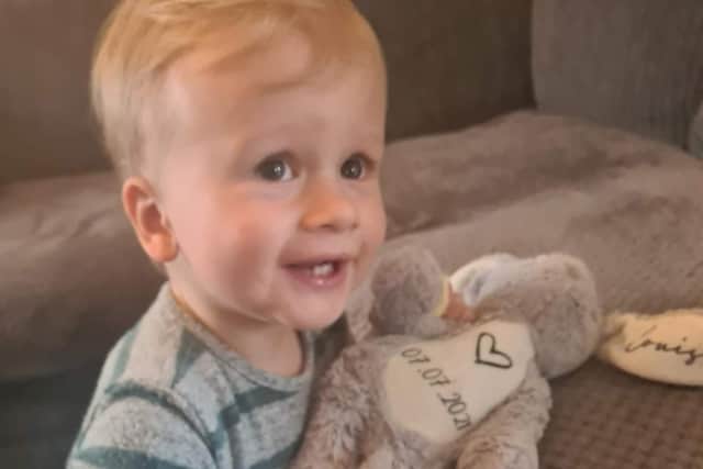 The couple thought they had lost the treasured toy - which Louis was given at birth - forever. Picture: Jet2.