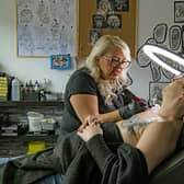 In Leeds, tattoo artists Kate Challinor and Louis Santos are using their skills to restore confidence in those with scars and help people be more accepting of their own bodies. Credit: Tony Johnson