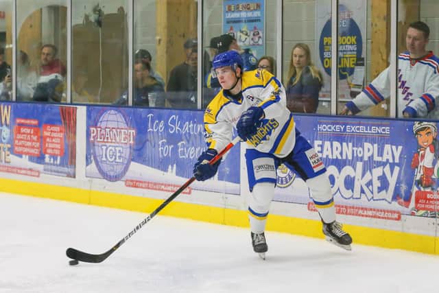 FAMILIAR FACE: Leeds Knights' defenceman 

Jordan Griffin played alongside Josh Hodgkinson for GB Under-18s when winning gold at the IIHF World Championships Division 2A tournament back in 2018. 
 Picture: 
Andy Bourke/ Podium Printss