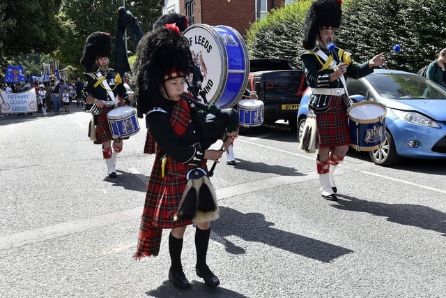 City of Leeds Pipe Band's youngest member Adam Laidler, 11