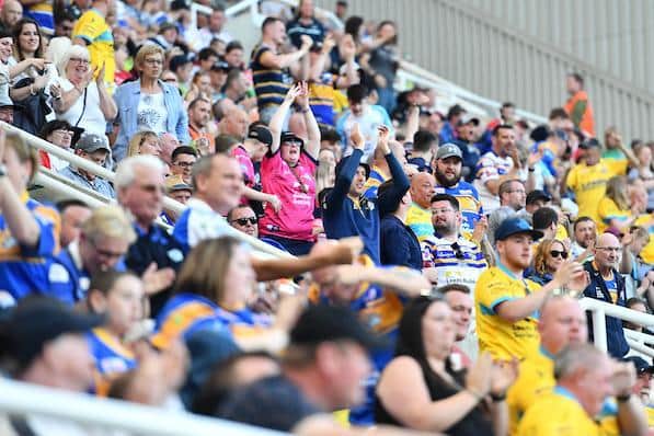 Rhinos fans at St James' park. Picture by Will Palmer/SWpix.com.