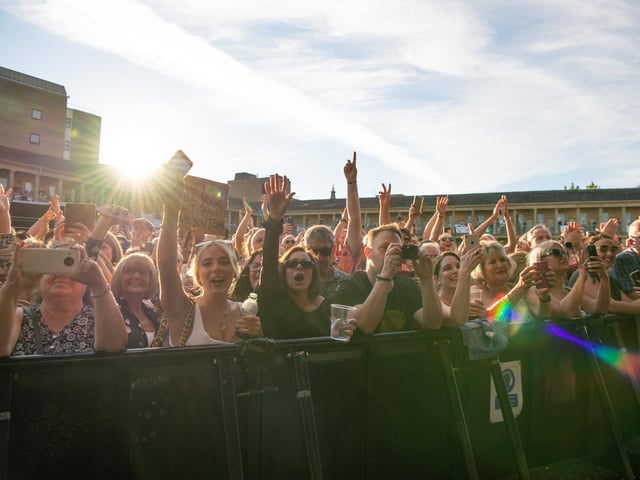 The crowd enjoying the legend's show. Photos by Cuffe and Taylor/The Piece Hall Trust