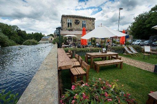 Buon Apps restaurant in Otley has a beautiful garden terrace overlooking the River Wharfe. Sun shades and parasols are provided to protect guests from the changeable Otley weather. Well behaved dogs are allowed but must be kept on a lead at all times.