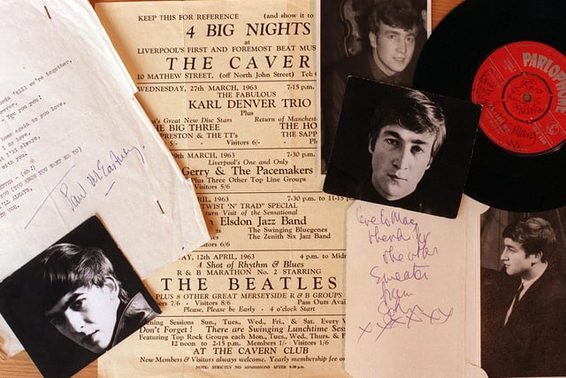 A small selection of Beatles memorabilia belonging to a Leeds lady and valued at more than £10,000 by a rock n' roll memorabilia expert during a special day at Sotherby's in Harrogate.