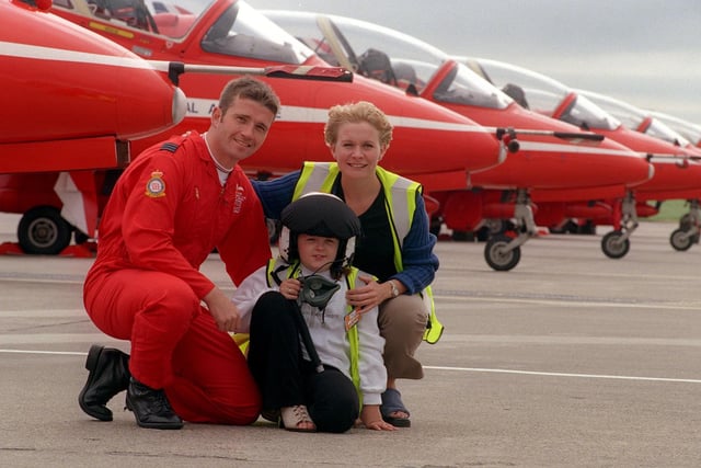 Young Jayne Allen enjoyed a dream come true when she meet the flying team The Red Arrows at Leeds Bradford Airport. She also met Emmerdale actress Glenda McKay. They are  pictured with Squadron Leader Andy Lewis.