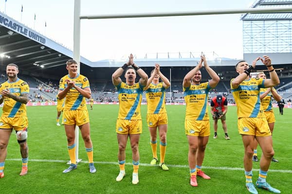 MAGIC: Leeds Rhinos players acknowledge the crowd after their win against Castleford Tigers Picture by Will Palmer/SWpix.com