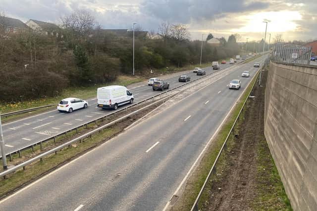 Due to the recent warm weather, it appears some of the older expansion joints along the road have failed, causing humps on the road. Picture: Coun Simon Seary.