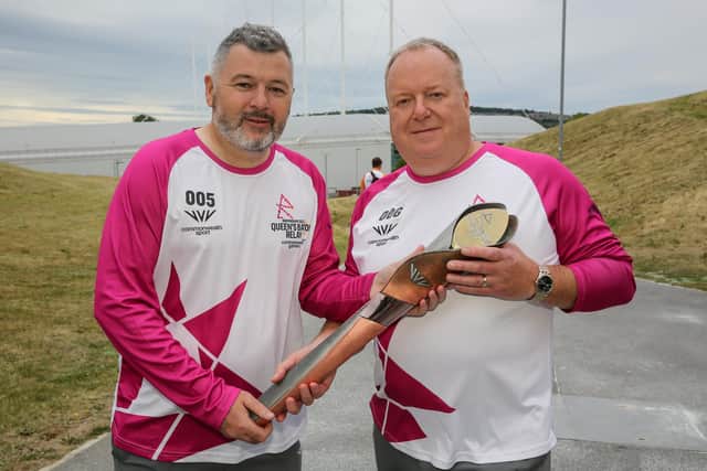The Baton will arrive at Leeds Dock from 5.25pm before leaving at approximately 5.45pm heading for the city centre. Picture: Nick England/Getty Images.