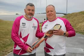 The Baton will arrive at Leeds Dock from 5.25pm before leaving at approximately 5.45pm heading for the city centre. Picture: Nick England/Getty Images.