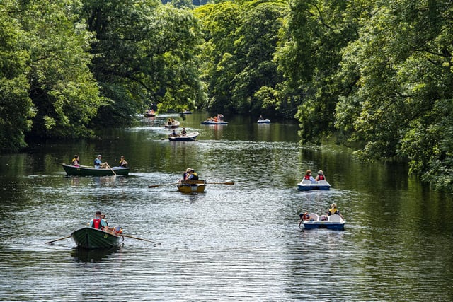 Row, row, row your boat. Hire a boat or pedalo and row down the River Wharfe in Otley.