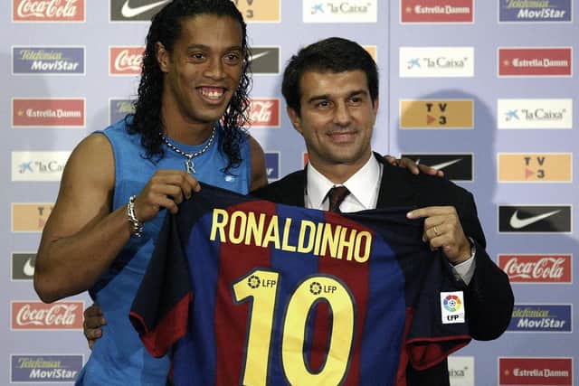 Ronahldinho joined Barcelona for €30 million in 2003. Pic: Joseph Jordan.