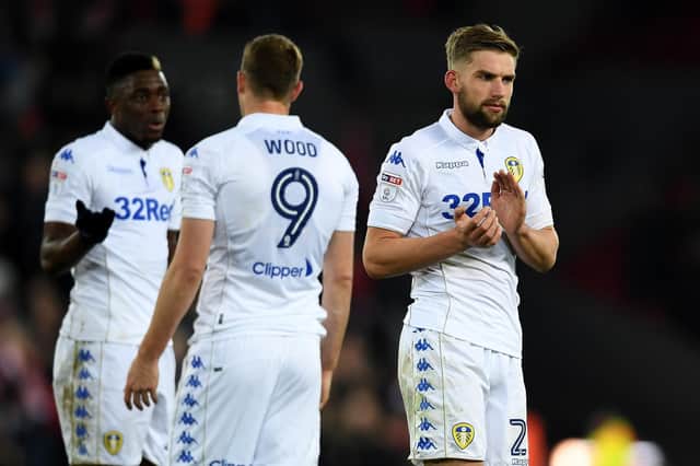 Somewhere amid the branding there's a Leeds United badge. The blue stripe on the shorts livens up what is otherwise a pretty uneventful get-up, but it feels more like a Kappa kit than a Whites home strip.