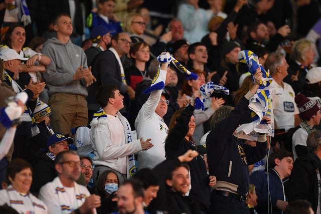 Leeds United's fans in the stands.