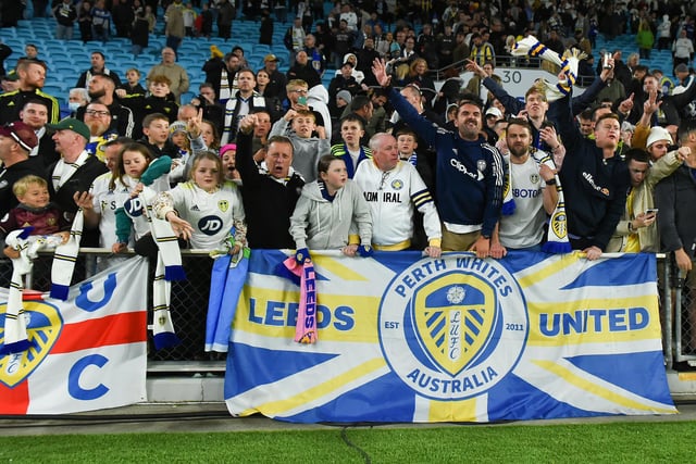 Leeds United's terrific support Down Under including the Perth Whites.