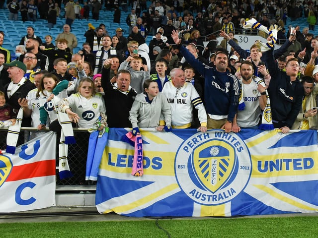 Leeds United's terrific support Down Under including the Perth Whites.