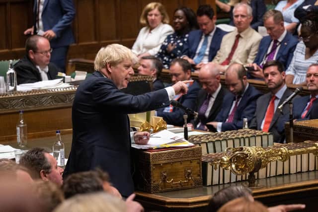 Boris Johnson - pictured here in Parliament - is on his way. But who will replace him? (Pic: PA)
