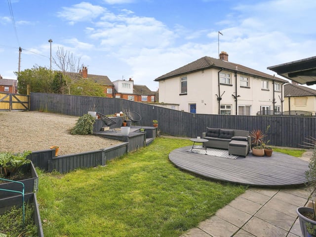 To the side of the property is a gated gravel driveway for two cars which leads to a decking area, perfect for garden furniture and entertaining in the summer months.