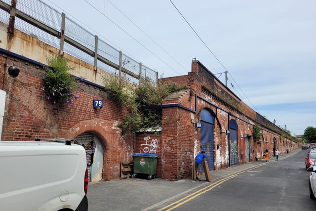 Here is a view of the former station from Railway Street. The former platform can be seen at the top of the picture, while remnants of steps leading to it can also be seen.
