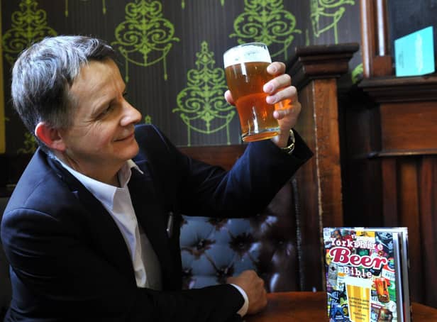 Pictured: Beer writer Simon Jenkins in The Fenton in Leeds.