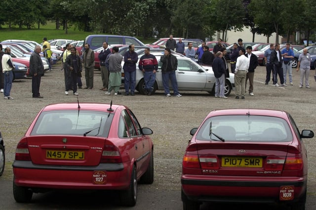 Private hire drivers gathered on Woodhouse Moor ahead of a protest about access to Park Row.